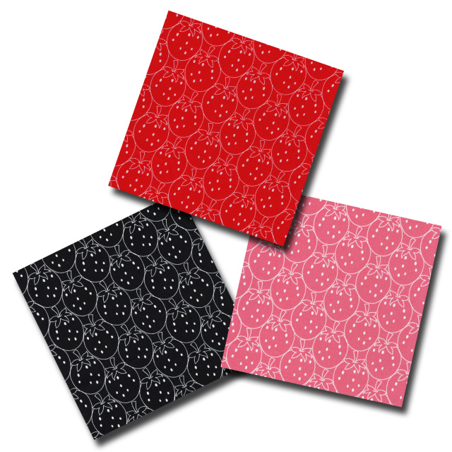 1m単位切り売り オックス プリント シンプル ストロベリー 3色あります 生地 布 布地 いちご いちご柄 イチゴ柄生地 フルーツ フルーツ柄 果物柄生地 かわいい 柄 オックスフォード オックス生地 セール おしゃれ 北欧 北欧風