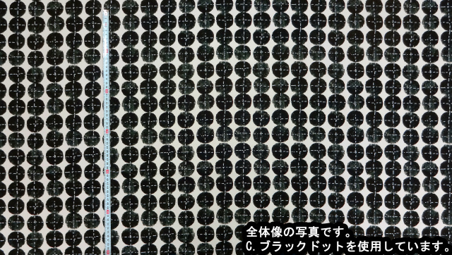 1m単位切り売り オックス プリント Sashiko Dot・刺し子風ドット