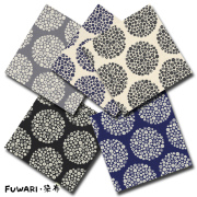 FUWARI・染布 シリーズ 1m単位切り売り オックス プリント サークル フラワー 5色あります 生地 布 布地 サークル サークル柄 サークル ドット 北欧 北欧風 花 花柄 セール オックス生地 レトロ 布生地 おしゃれ かわいい 布地綿