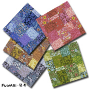 FUWARI・染布 シリーズ 1m単位切り売り オックス プリント パッチワーク 鳥 5色あります 生地 布 布地 とり柄 鳥柄 植物 リーフ柄 植物柄生地 花 花柄 パッチワーク柄 手芸 コットン 100 綿 おしゃれ かわいい オックス生地 セール