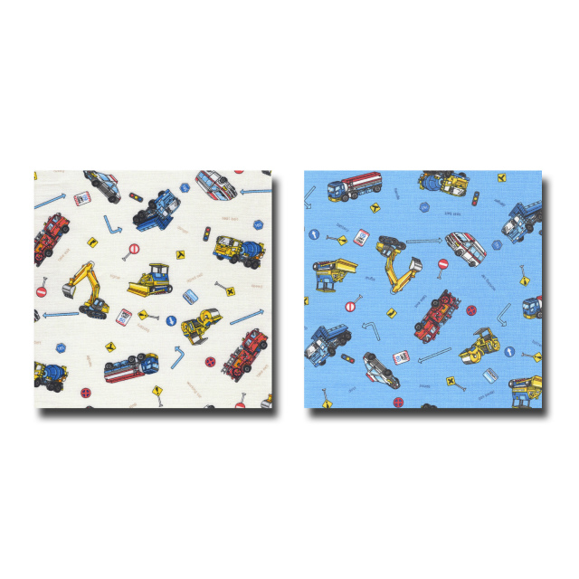 1m単位切り売り オックス プリント 2025年度版 はたらくくるま 2色あります 生地 布 布地 車 自動車 はたらく車 働く車 かっこいい おしゃれ 男の子 オックスフォード オックス生地 セール 綿 柄