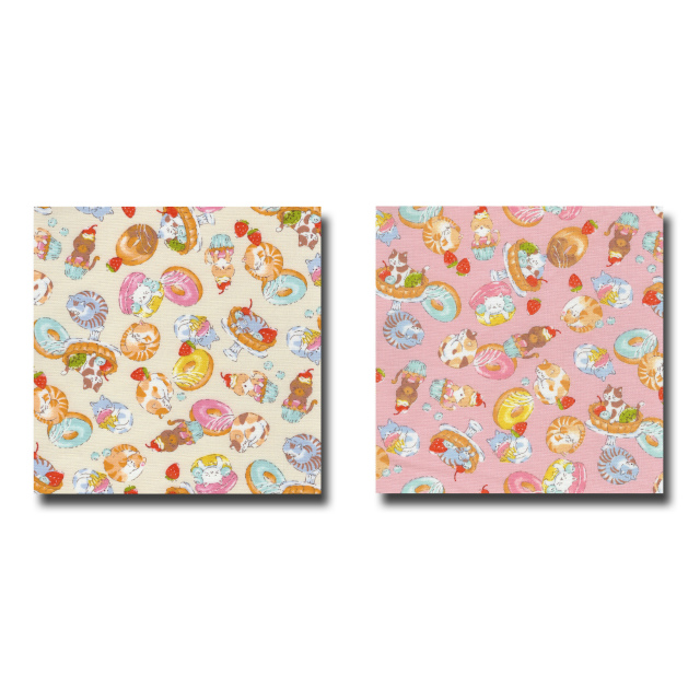 1m単位切り売り オックス プリント スイーツ キャット 2色あります 生地 布 布地 ネコ柄 猫 猫柄 猫柄生地 猫柄生地オックス オックス生地 コットン ケーキ ケーキ柄 スイーツ柄 いちご いちご柄 イチゴ柄生地 フルーツ