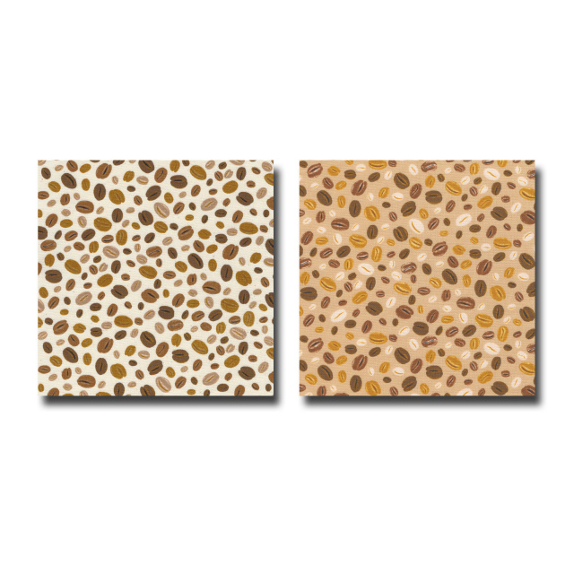 1m単位切り売り オックス プリント コーヒー豆 2色あります 生地 布 布地 コーヒー コーヒー柄 アンティーク かわいい 可愛い コットン 100 男の子 女の子 セール オックス生地 オックスフォード 生地柄