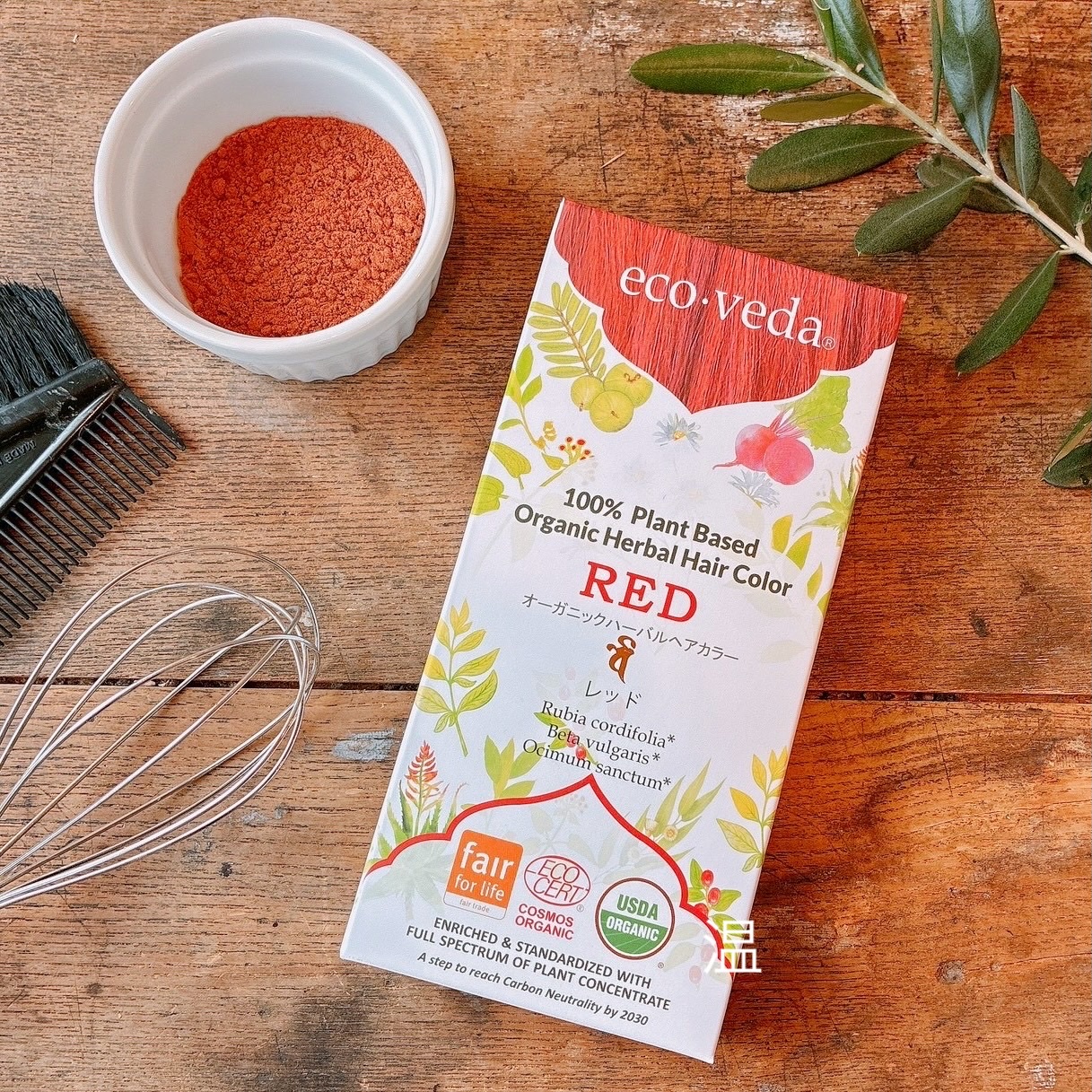 eco・veda エコヴェーダ（株式会社ラクシュミー_森田要先生）【オーガニックハーバルヘアカラー レッド】
