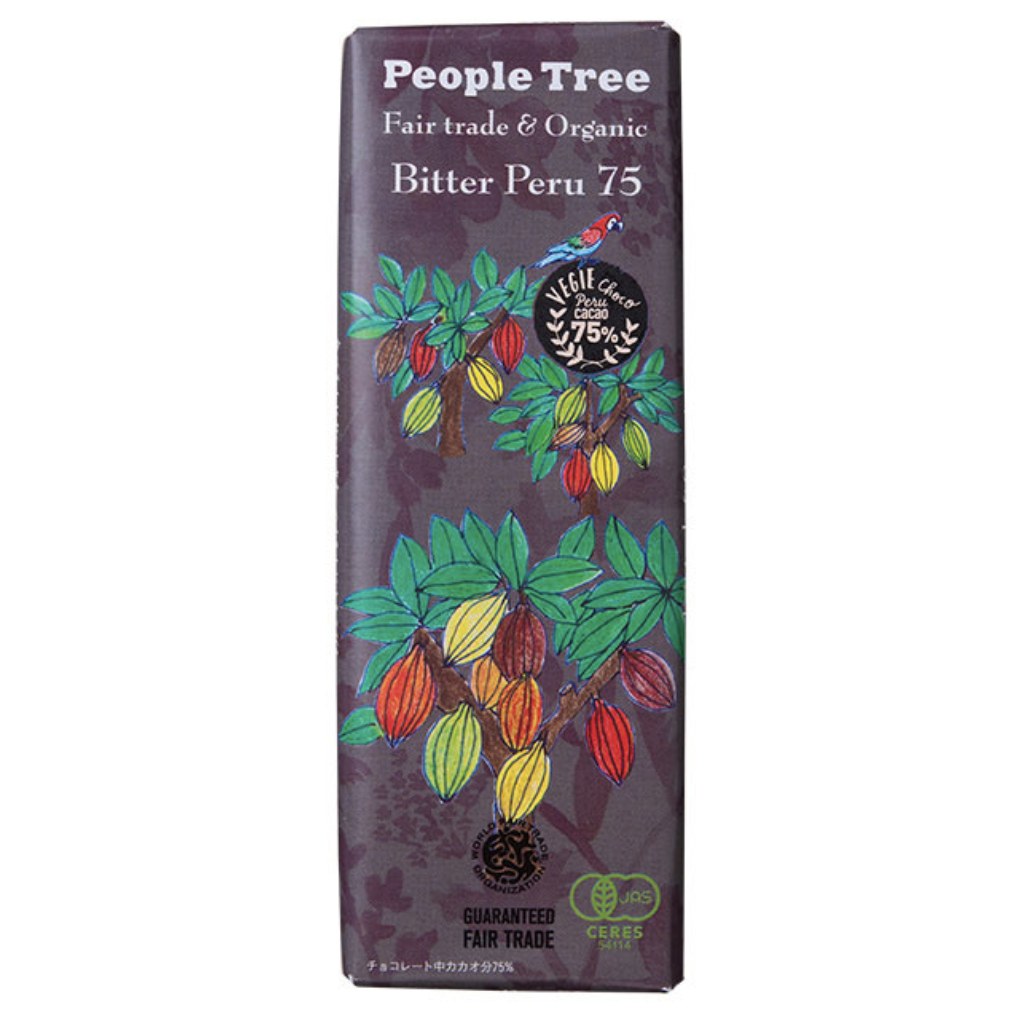 PeopleTree【フェアトレード　チョコレート　オーガニック ビター　ペルー75】50g