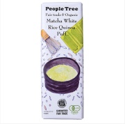 PeopleTree【フェアトレード　チョコレート　抹茶ホワイトライスキノアパフ】45g
