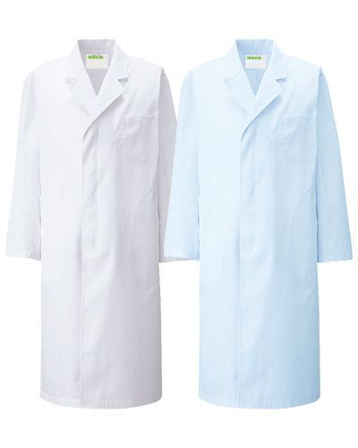 110-70・71　診察衣シングル型長袖 メンズ　ポプリン　KAZEN・カゼン