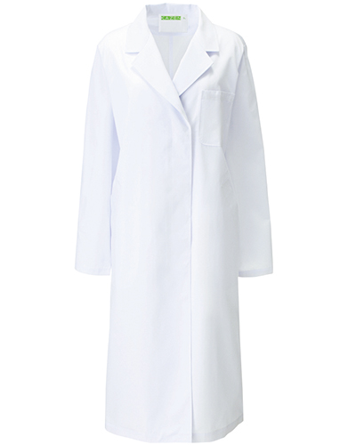 120-20　診察衣シングル型長袖レディス　綿100％キャラコ　KAZEN・カゼン