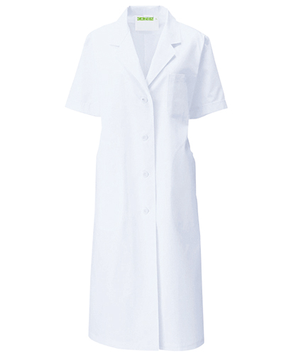 122-30　診察衣シングル型半袖レディス　ブロード　KAZEN・カゼン