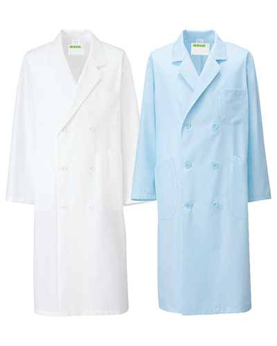 255-90・91　診察衣ダブル型長袖メンズ　シーティーワイ　KAZEN・カゼン