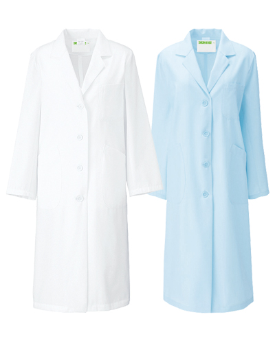 260-90・91 診察衣シングル型長袖レディス KAZEN・カゼン