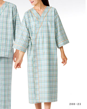 288-23 患者衣ガウン男女兼用 KAZEN・カゼン ナースウェアドットコム