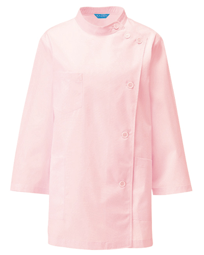 361-71・73　メディカルジャケット七分袖レディスサックス・ピンク　KAZEN・カゼン