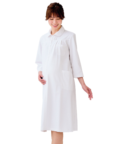 73 011 マタニティワンピース七分袖 住商モンブラン Montblanc 白衣 看護衣 介護服 エステウェア 受付事務服の通販ショップ ナースウェアドットコム