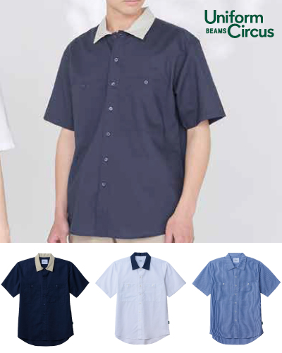 BKB4504　Uniform Circus BEAMS　ビームス ワイドカラーシャツ  男女兼用　