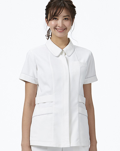 半額セール対象 Br 1037 レディスジャケット オフホワイト Onward オンワード Raffiria ラフィーリア 白衣 看護衣 介護服 エステウェア 受付事務服の通販ショップ ナースウェアドットコム