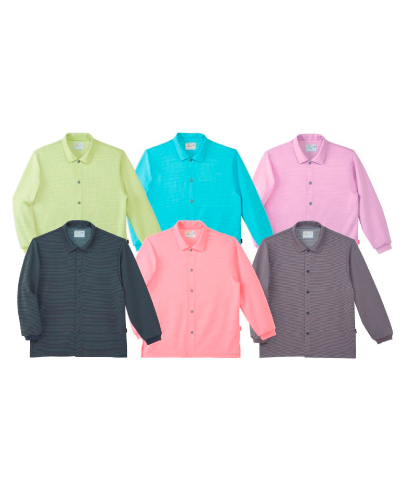 CR816　前開きシャツ　男女兼用コンフォートウェア　キラク(KIRAKU)