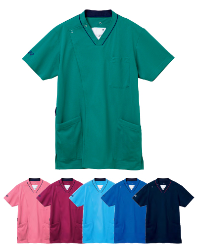 CY830 前開きスクラブ  YONEX