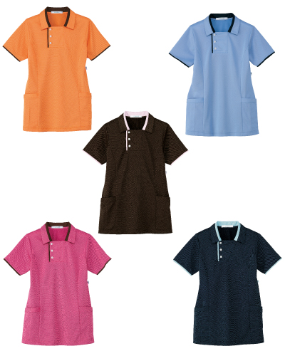 HM-2829　ハートグリーン(HEARTGREEN)　半袖ロングポロシャツ　男女兼用　