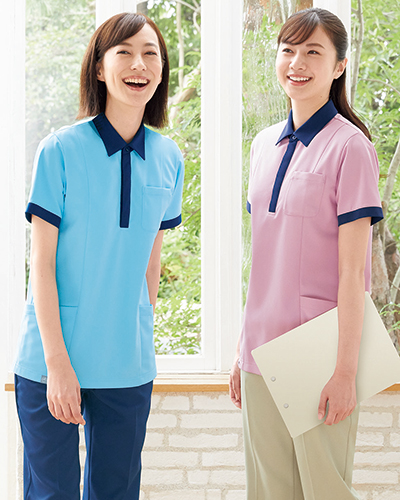 半額セール対象 Hs 8030 Hs 8031 男女兼用ポロシャツ Onward オンワード Raffiria ラフィーリア 白衣 看護衣 介護服 エステウェア 受付事務服の通販ショップ ナースウェアドットコム