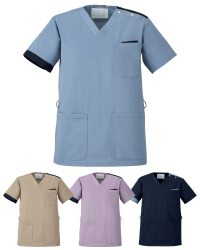 HS-8111_8112_8113_8114 スクラブ（男女兼用） Raffiria(ラフィーリア) オンワード(ONWARD)