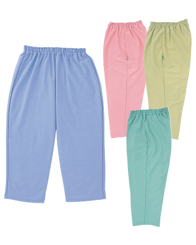 CR857 らくらく八分丈パンツ男女兼用 高齢者ウエア パジャマ キラク（KIRAKU）