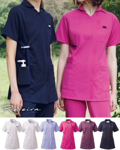 KZN710　レディススクラブジャケット 半袖　KAZEN (カゼン)