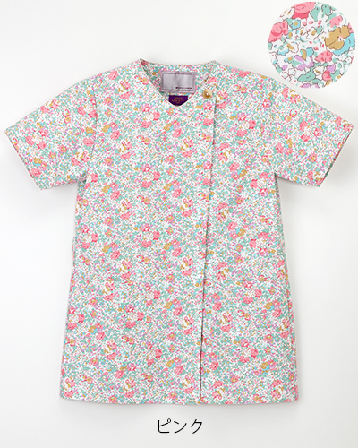 Lbf 4357 レディス リバティプリントスクラブ ナガイレーベン Nagaileben 白衣 看護衣 介護服 エステウェア 受付事務服の通販ショップ ナースウェアドットコム