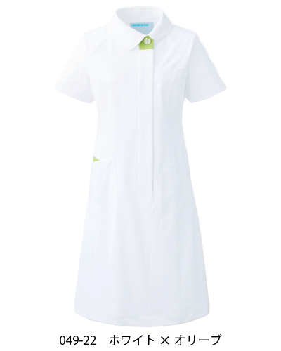 049 ワンピース半袖 Kazen カゼン 白衣 看護衣 介護服 エステウェア 受付事務服の通販ショップ ナースウェアドットコム
