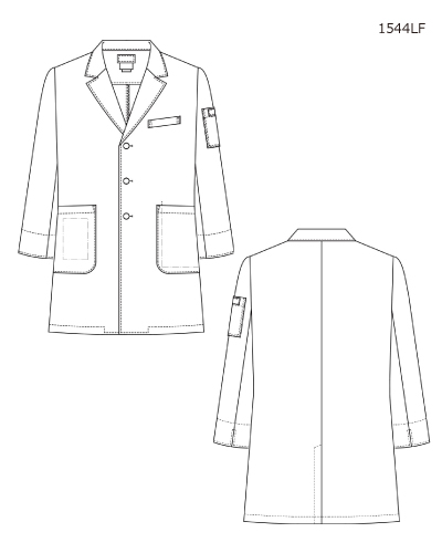 2026年先行発売】1544LF FOLK(フォーク) メンズシングルドクターコート