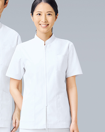 338-70　メディカルジャケット半袖レディス　KAZEN・カゼン