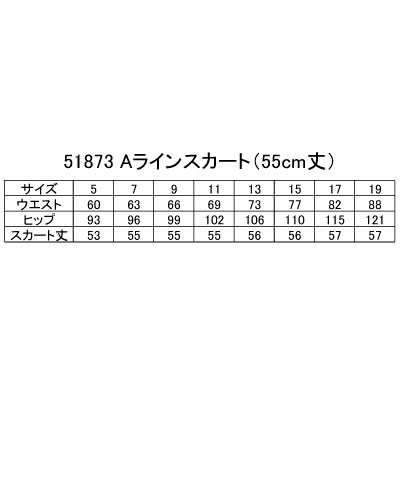 51873 Aラインスカート（55cm丈） オールシーズン en joie(アンジョア
