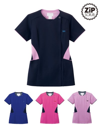 7078SC　レディス　ジップスクラブ　ZIP SCRUB　FOLK(フォーク)