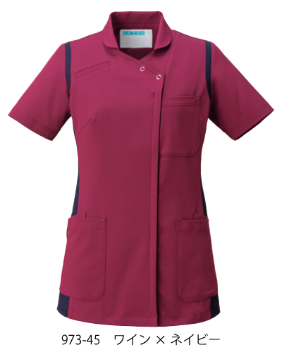 973 レディススクラブ（衿付） KAZEN・カゼン