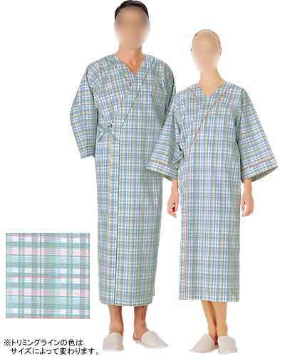 288-23 患者衣ガウン式(男女兼用)（大）