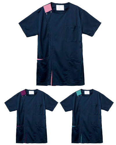 CM306 前開きスクラブ トンボ キラク