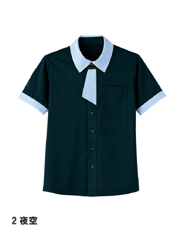 HM-2629 ハートグリーン(HEARTGREEN)半袖ニットシャツ男女共用