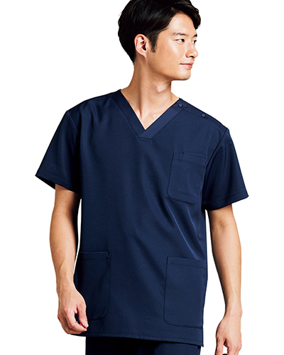 ラブブ　店員 HS-8090 HS-8091 男女兼用スクラブ Raffiria(ラフィーリア) オン