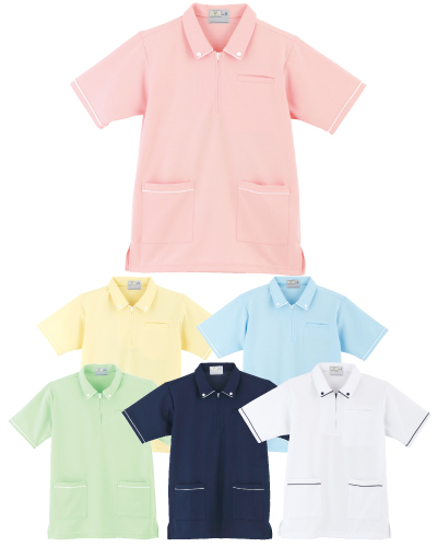 CR117 ケアワークシャツ男女兼用 キラク(kiraku)