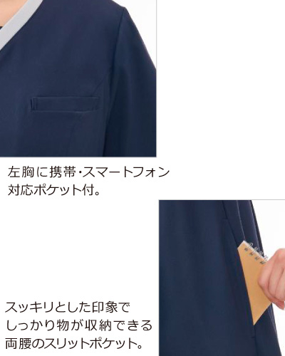 KZN326 ワンピース 半袖 KAZEN (カゼン) ナースウェアドットコム