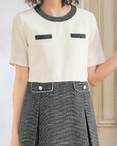 MARY QUANT マリークワント サマーツイード ワンピース 半袖【春夏