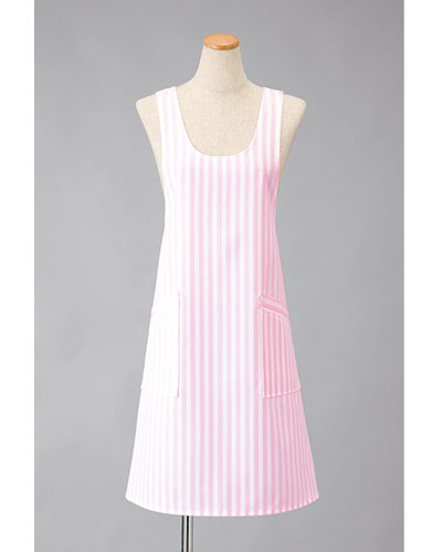 SR-16　ナガイレーベン(nagaileben)介護ウェア　ストライプエプロンレディス