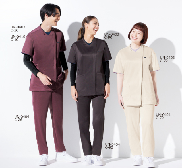 UNITE ユナイト男女兼用スクラブ UN-0401 [制電/ストレッチ/制菌/工業洗濯対応] 半袖スクラブ UN-0401 UNITE