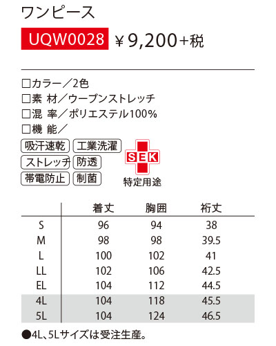UQW0028 ルコックスポルティフ ワンピース ホワイトxピンク