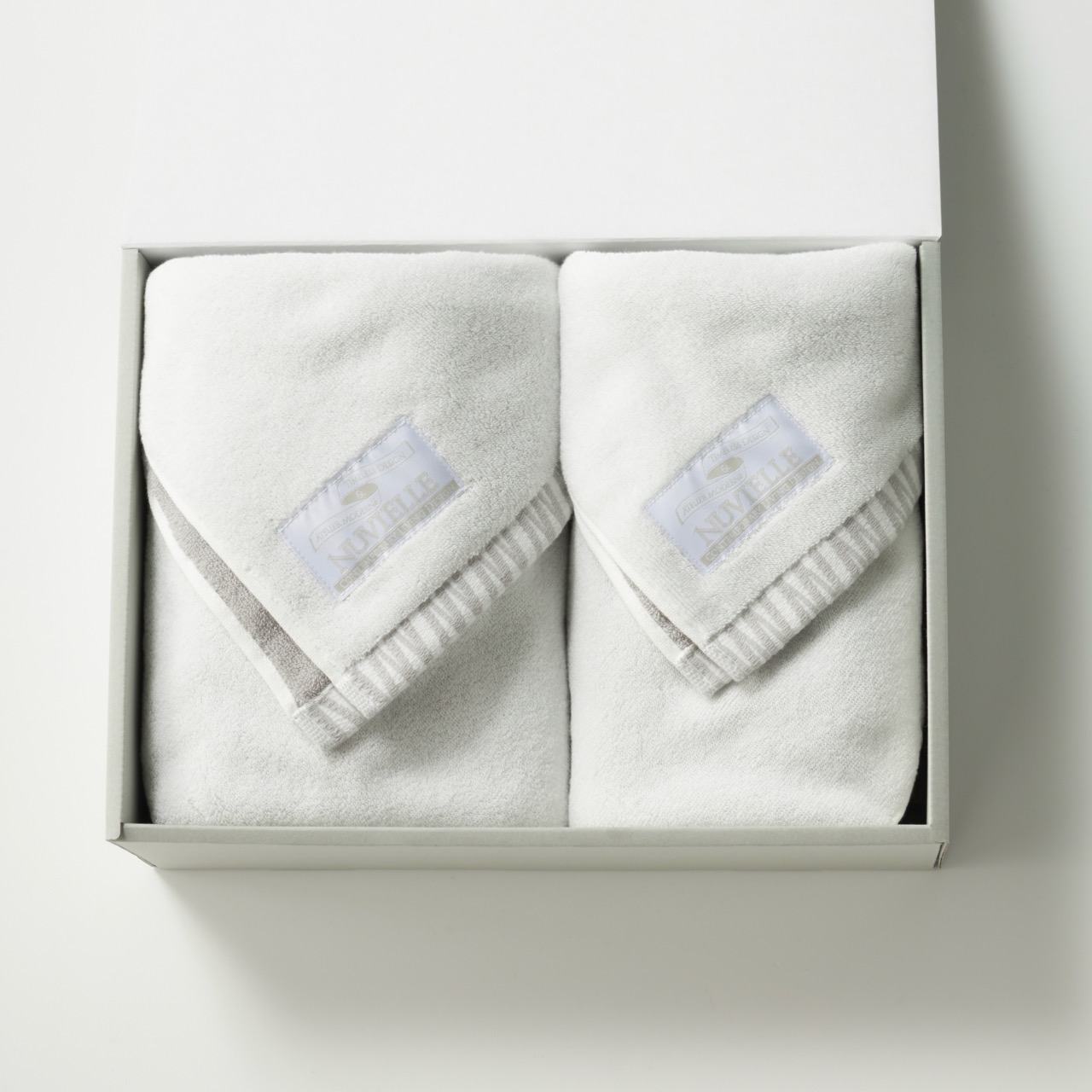 N-LINE バスタオル/フェイスタオル セット [ホワイト]