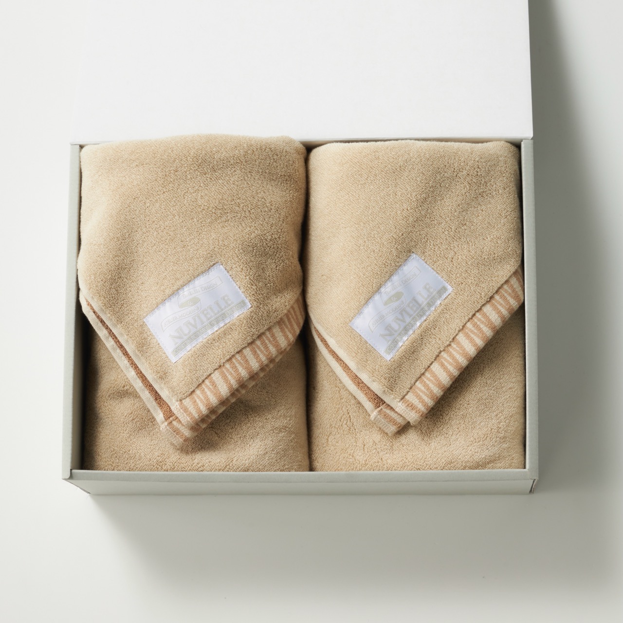 N-LINE バスタオル2枚セット [ベージュ]