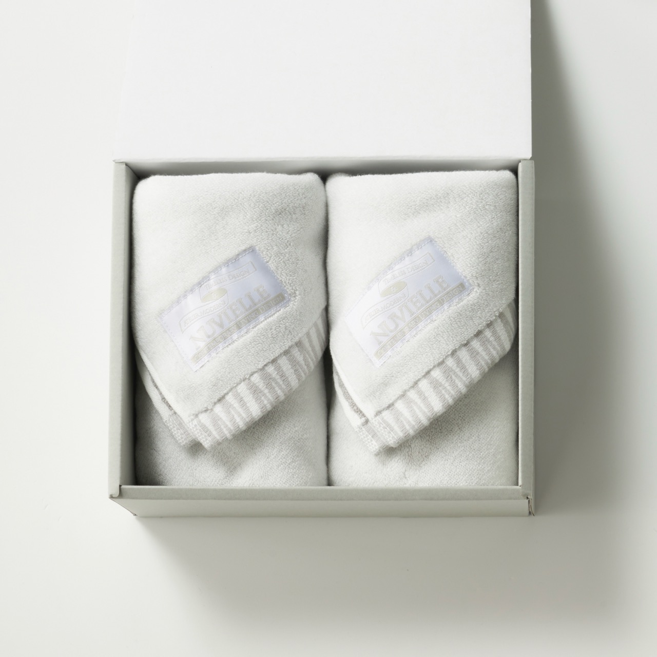 N-LINE フェイスタオル2枚セット[ホワイト]