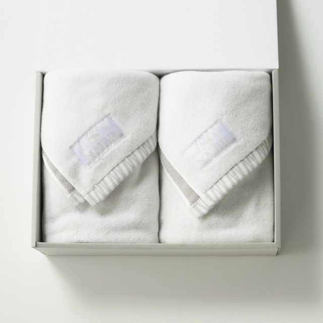 N-LINE バスタオル2枚セット [ホワイト]