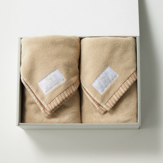 N-LINE バスタオル2枚セット [ベージュ]