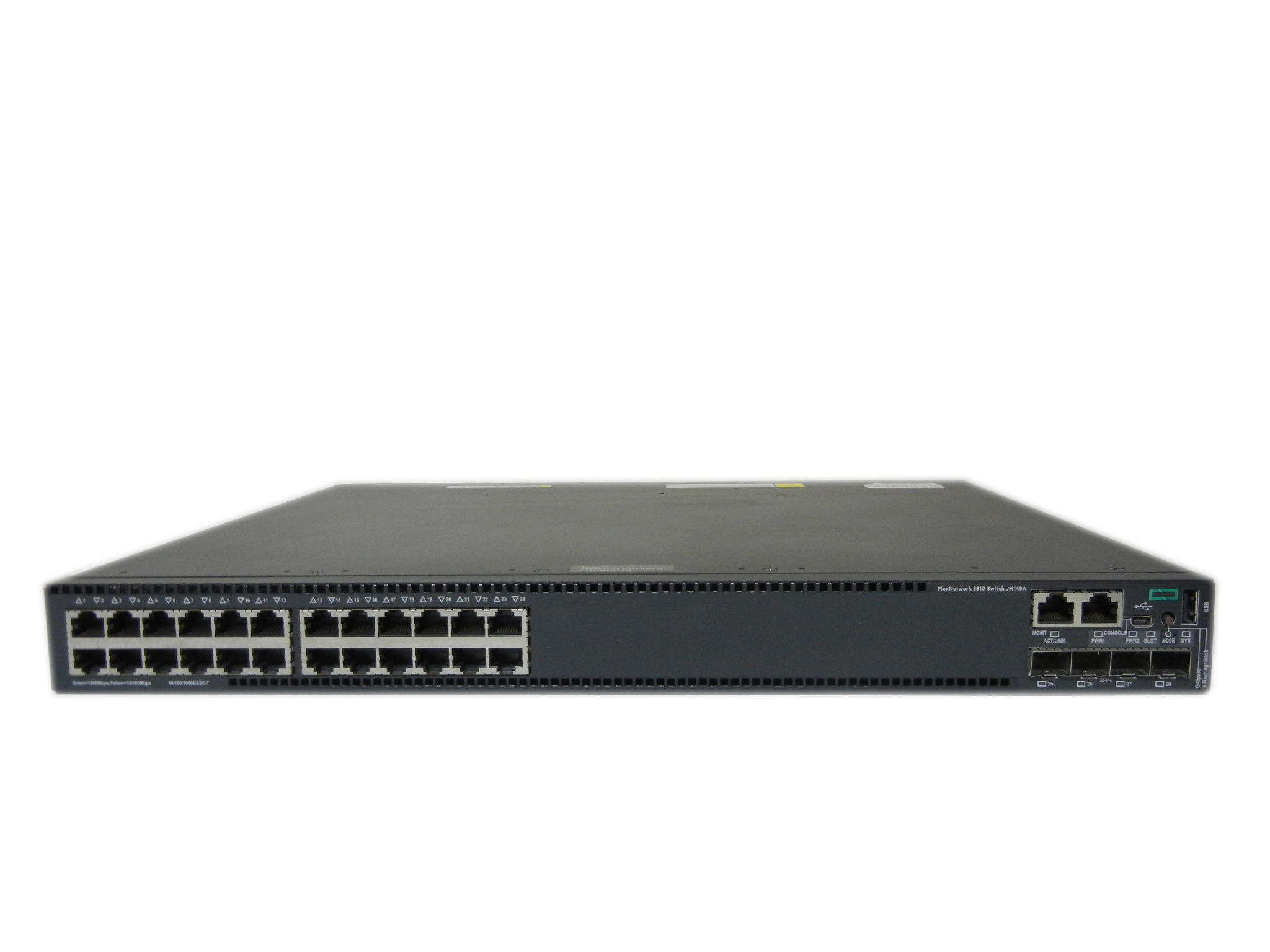 【中古】HPE 5510 24G-4SFP+ HI Switch (JH145A) 電源二重仕様